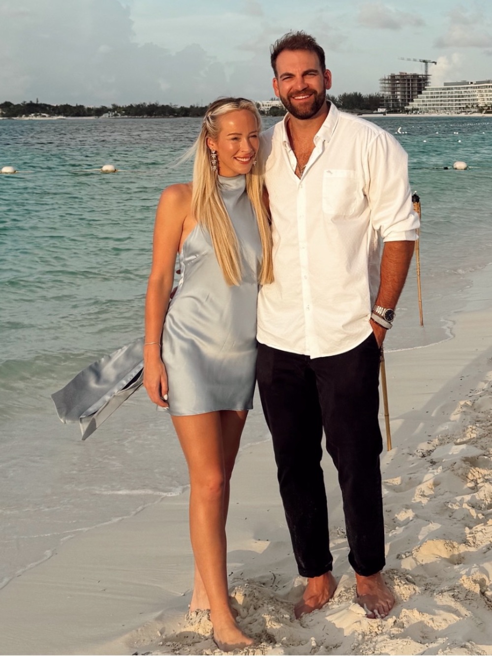 Show Me Your MuMu Light Blue Satin Slip Dress